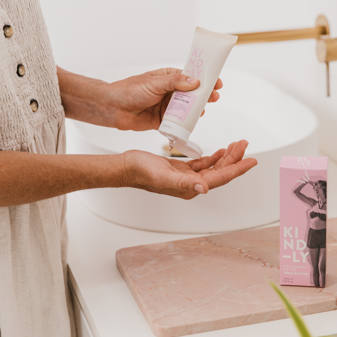 2-in-1 Probiotic Pink Clay Mask & Scrub