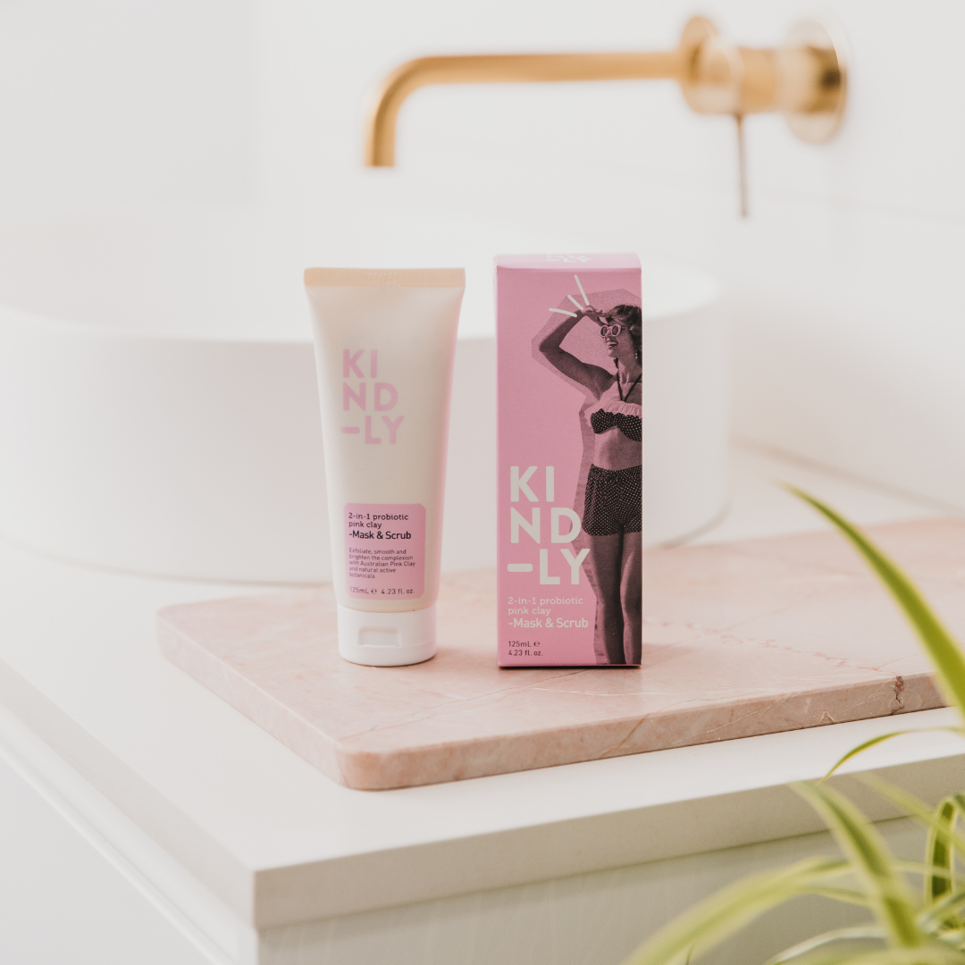 2-in-1 Probiotic Pink Clay Mask & Scrub