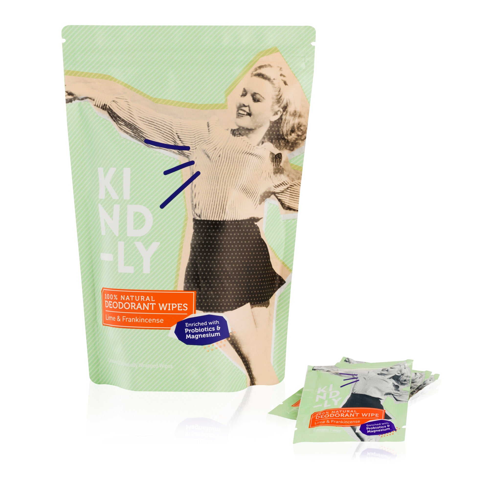 Lime & Frankincense - 100% Natural Deodorant Wipes