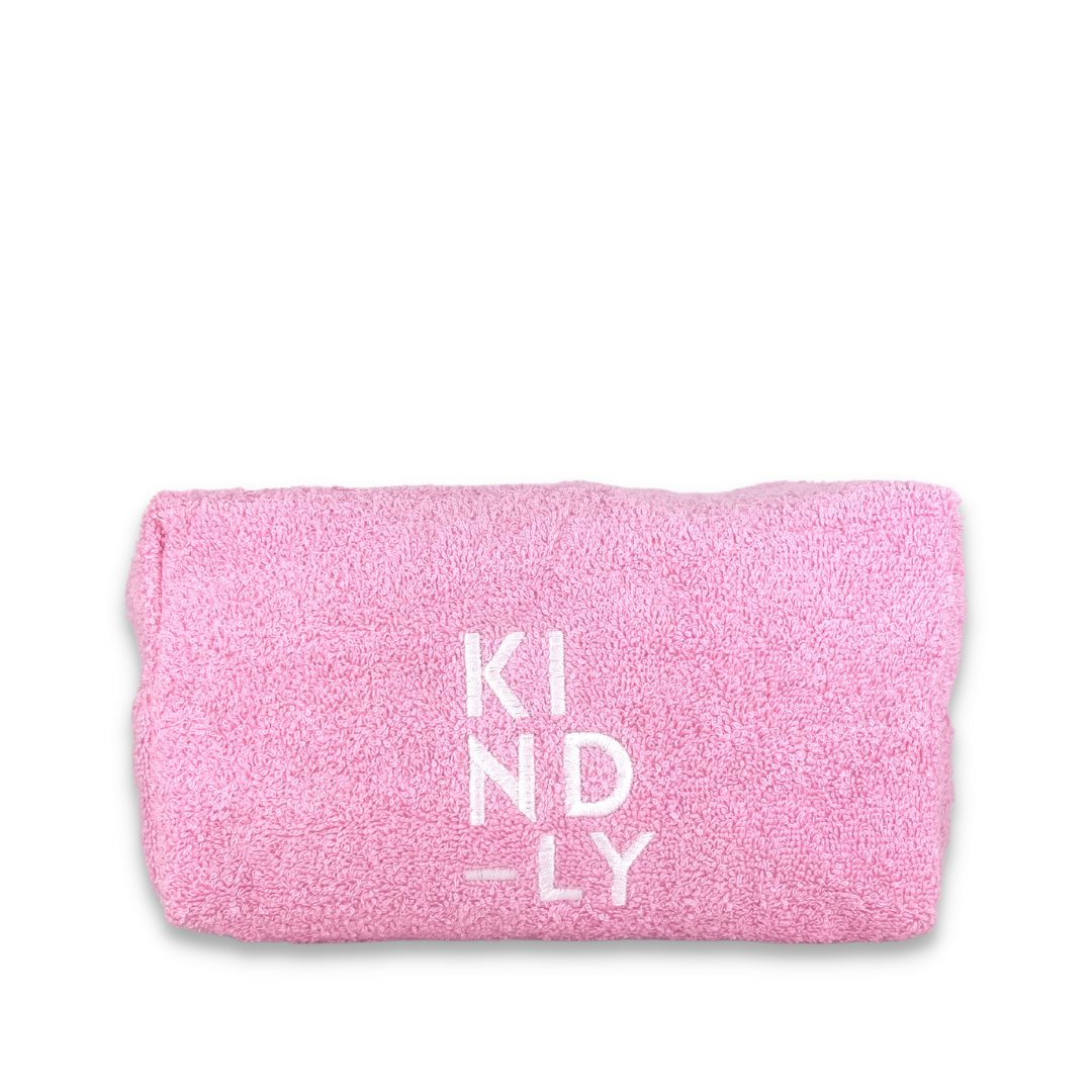 Pink Organic Terry Beauty Bag