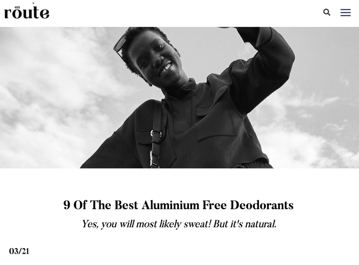 en Route: 9 Of The Best Aluminium Free Deodorants