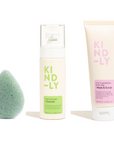 Clean & Clear Bundle - Cleanser, Mask/Scrub, Konjac Sponge