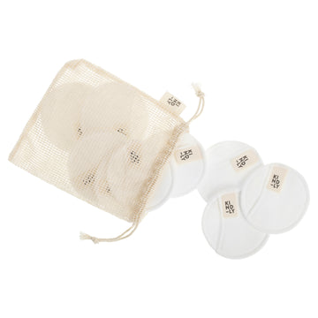 Bamboo Cotton Make-Up Remover Pads - Set of 10 With Wash Bag