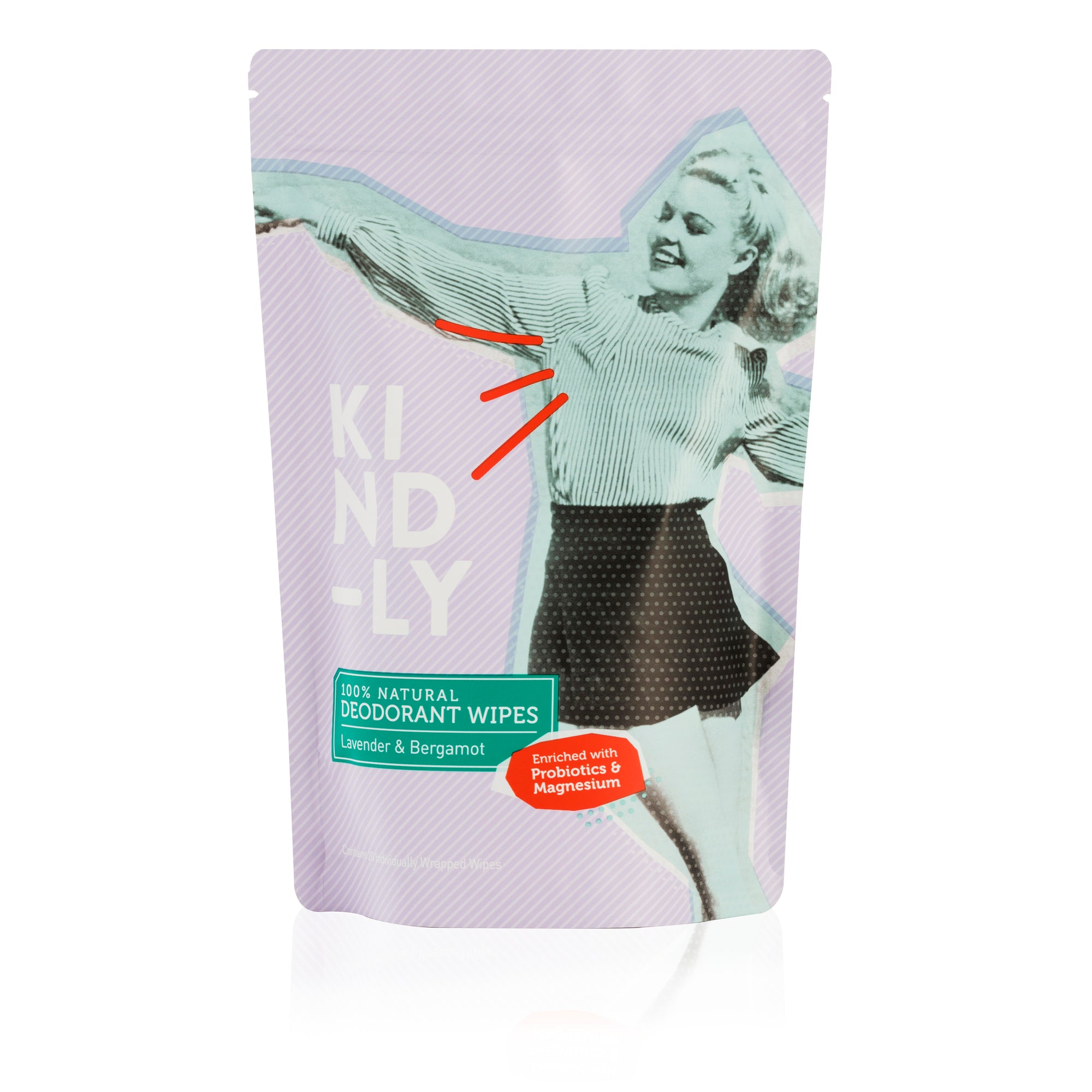 Lavender &amp; Bergamot - 100% Natural Deodorant Wipes