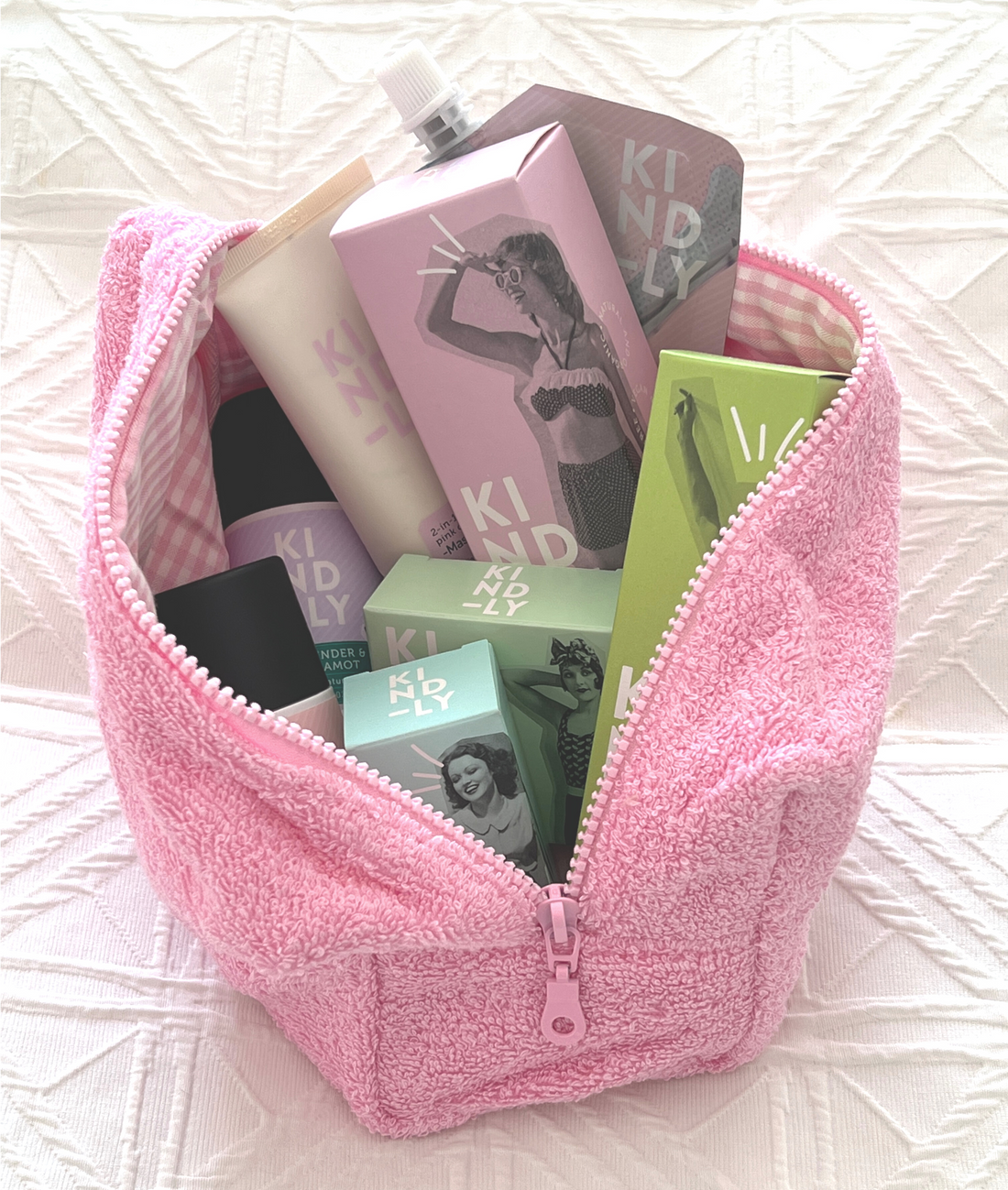 Pink Organic Terry Beauty Bag